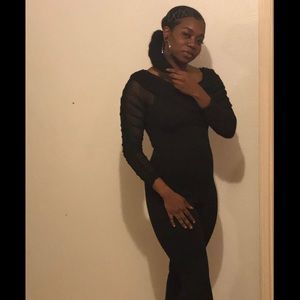 Kendall Ruched Jumpsuit- Black